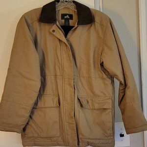 Eastern Mountain Sports women's coat size XS cotton w/leather trim insulated